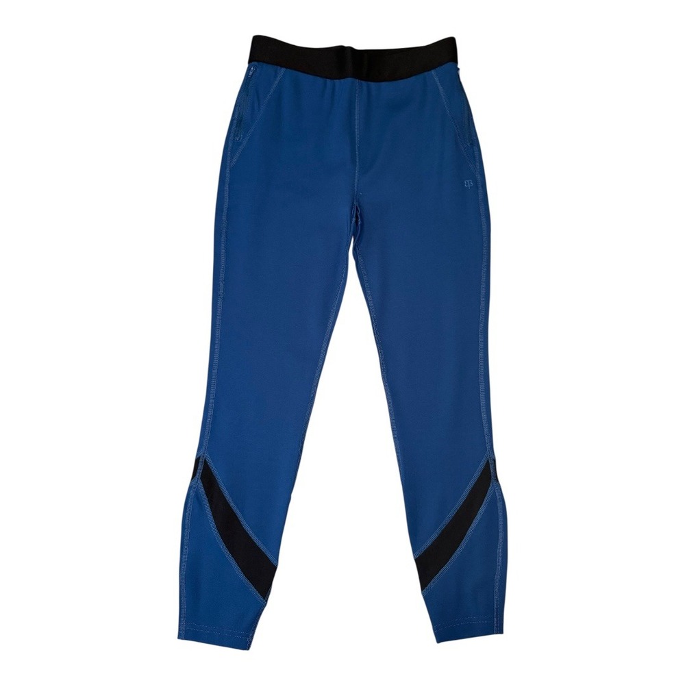 BetaBrand Active Leggings Blue‎ Black Athletic Workout Pants Small Petite NWT